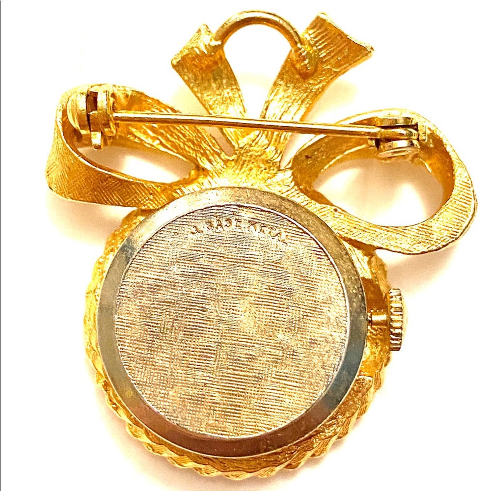 Vintage watch Pendant Brooch Necklace gold - Picture 3 of 3